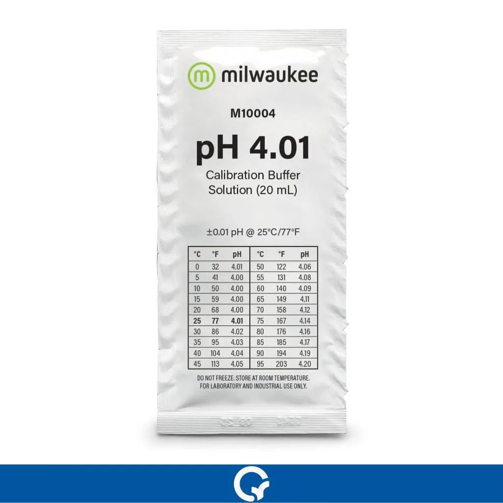 Qualitest Milwaukee Buffer Solution Calibration pH Calibração Solução Precisão
