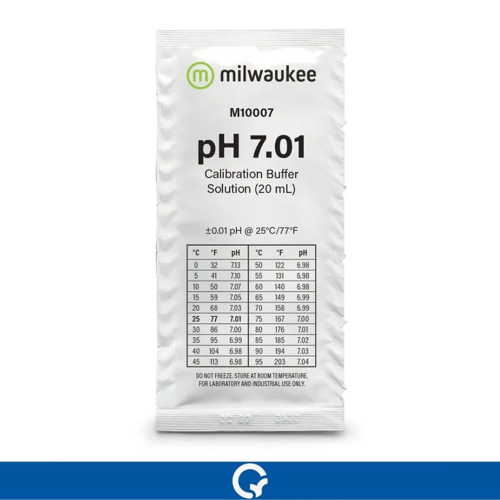 Qualitest Milwaukee Buffer Solution Calibration pH Calibração Solução Precisão