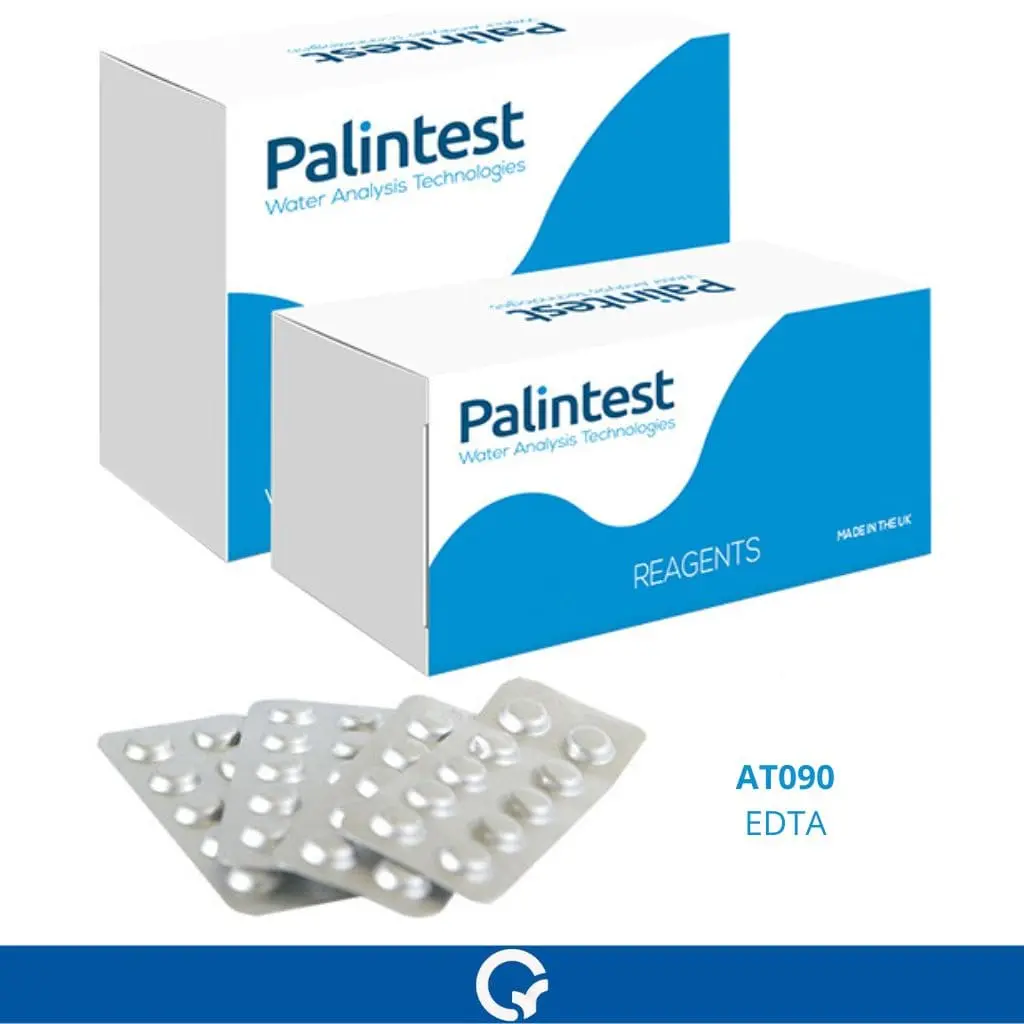 AT090 EDTA Qualitest Palintest Reagentes Reagents Consumables Photometric Tablets water água testing